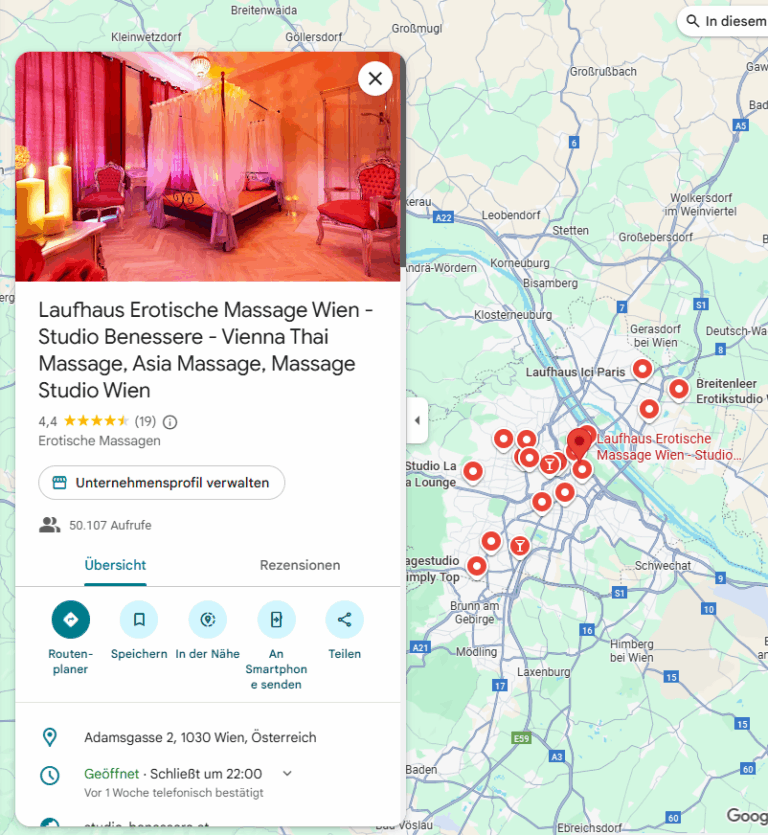 Google Busines Profile für Bordelle, Laufhäuser und Call Girls